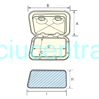 Liuko dangtis 460 * 525mm Liuko dangtis 460 * 525mm